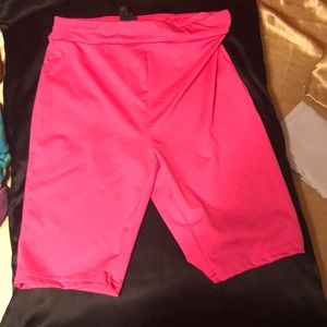 Pink biker shorts